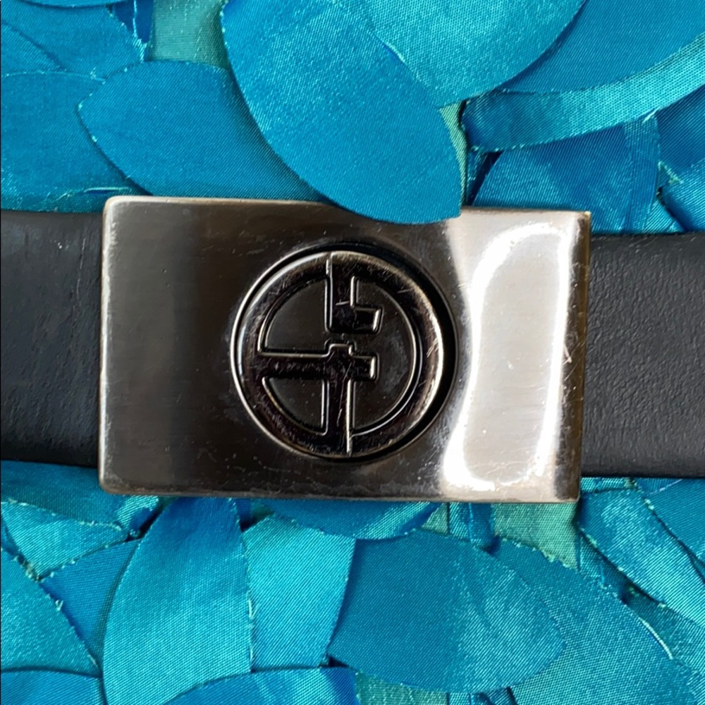 Giorgio Armani dress belt reversible expresso cow